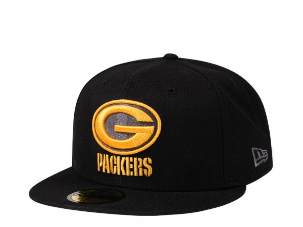 New Era Green Bay Packers Yellow Grey Logo Edition 59Fifty Fitted Cap