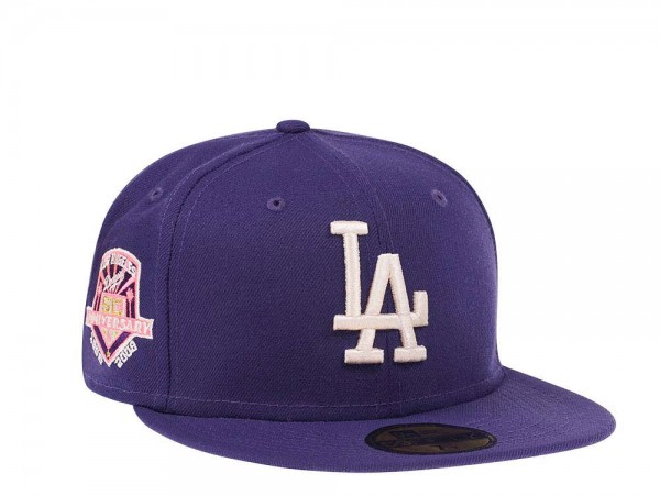 New Era Los Angeles Dodgers 50th Anniversary Purple Ivory Edition 59Fifty Fitted Cap