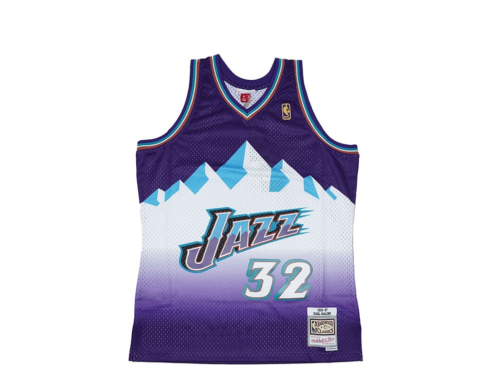 1996 1997 Utah Jazz #32 Karl Malone Jersey 96 97 