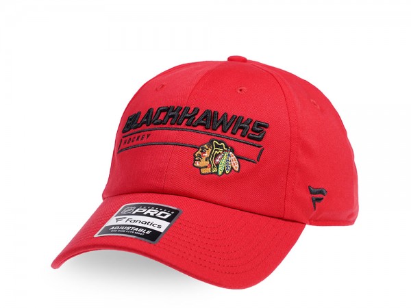 Fanatics Chicago Blackhawks Authentic Red Pro Rinkside Adjustable Strapback Cap