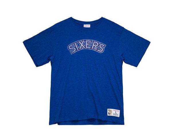 Mitchell & Ness Philadelphia 76ers Legendary Blue Vintage T-Shirt